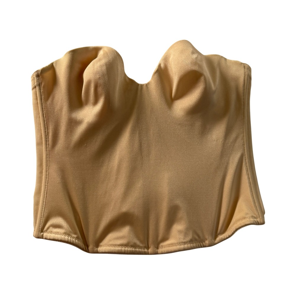Dominique Colette Basque Womens 36A Nude Excellent Strapless Longline 8541